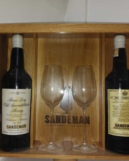 ESTUCHE DE MADERA VINOS ÚNICOS SANDEMAN